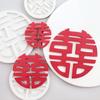 Double Happiness Word Cake Mold Chinese Style DIY Handmade Silicone Cake Mold Wedding Decor Baking Tools