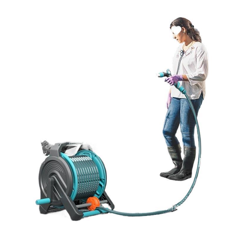 High-Pressure Water Hose with Automatic Storage Reel for Gardening and Car Washing