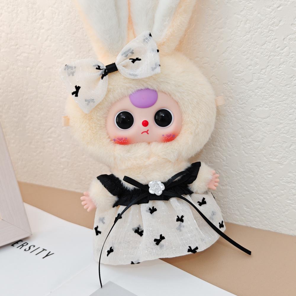 Macaron Little Rabbit Doll Clothes: Cute Pendant, Outfit for 3-Year-Old, Blind Box Edition