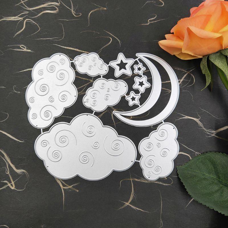 Creative Moon Clouds Metal Cutting Dies Stencil DIY Scrapbooking Tool Decor top sale