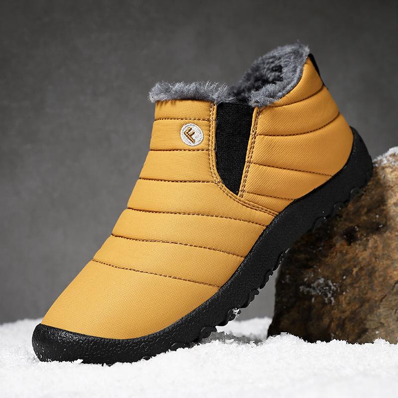 Large size snow boots winter Northeast men's lazy foot-covering mountaineering high-top velvet warm men's shoes