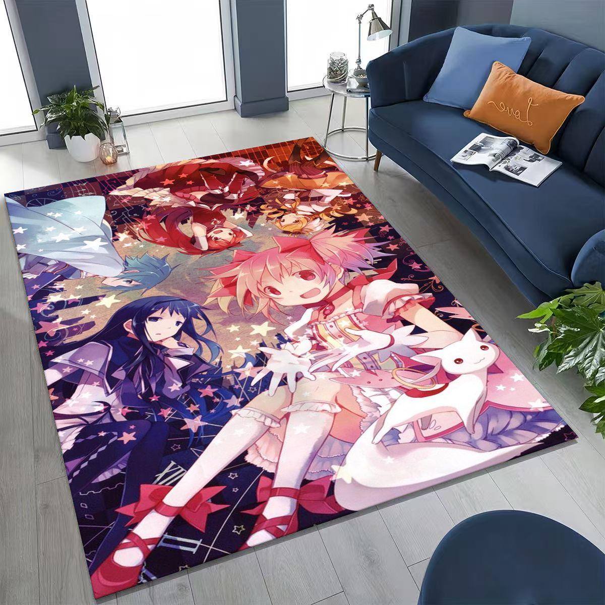 

Мультяшный ковер Puella Magi Madoka Magica для девочки, аниме, для спальни, гостиной, дивана, домашний коврик, декор, большой детский нескользящий коврик для пола 40x60cm( 15x23in )