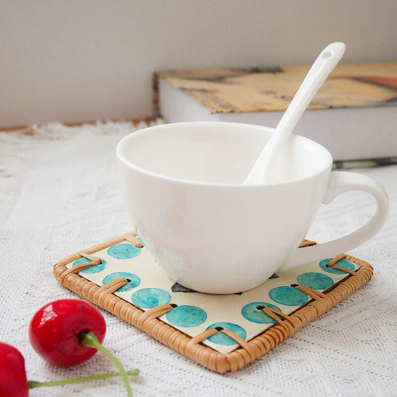 

Southeast Asian Handmade Rattan & Mother-of-Pearl Coaster Set