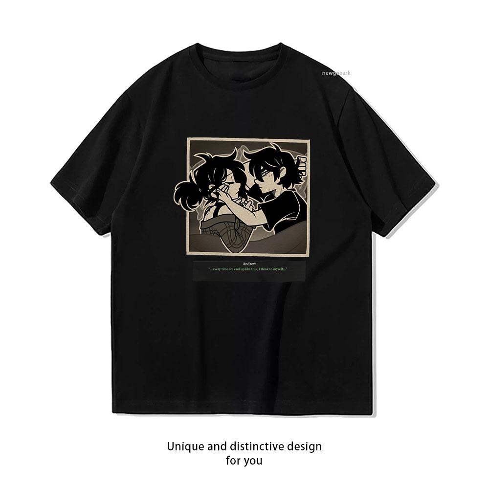 The Coffin of Andy and Leyley Andrew and Ashley Game Dialogue Andrews Monologue WoUnisex Unisex Cotton Graphic T Shirts