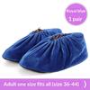 Thick Flannel Shoe Covers 1 Pair Portable Reusable Non-slip Overshoes for Travel Hotel Indoor Foot Protection