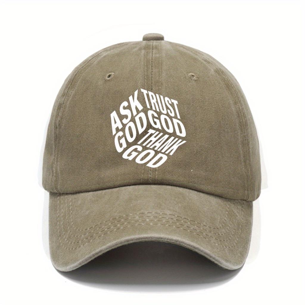 Hip Hop Unisex Baseballkappe mit Buchstabenaufdruck, ausgewaschene Vintage Dad Hat, einfarbig, verstellbar, lässige Sportkappe