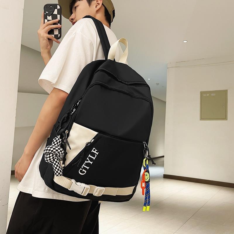 

High school schoolbag female college student couple backpack simple computer backpack чёрный