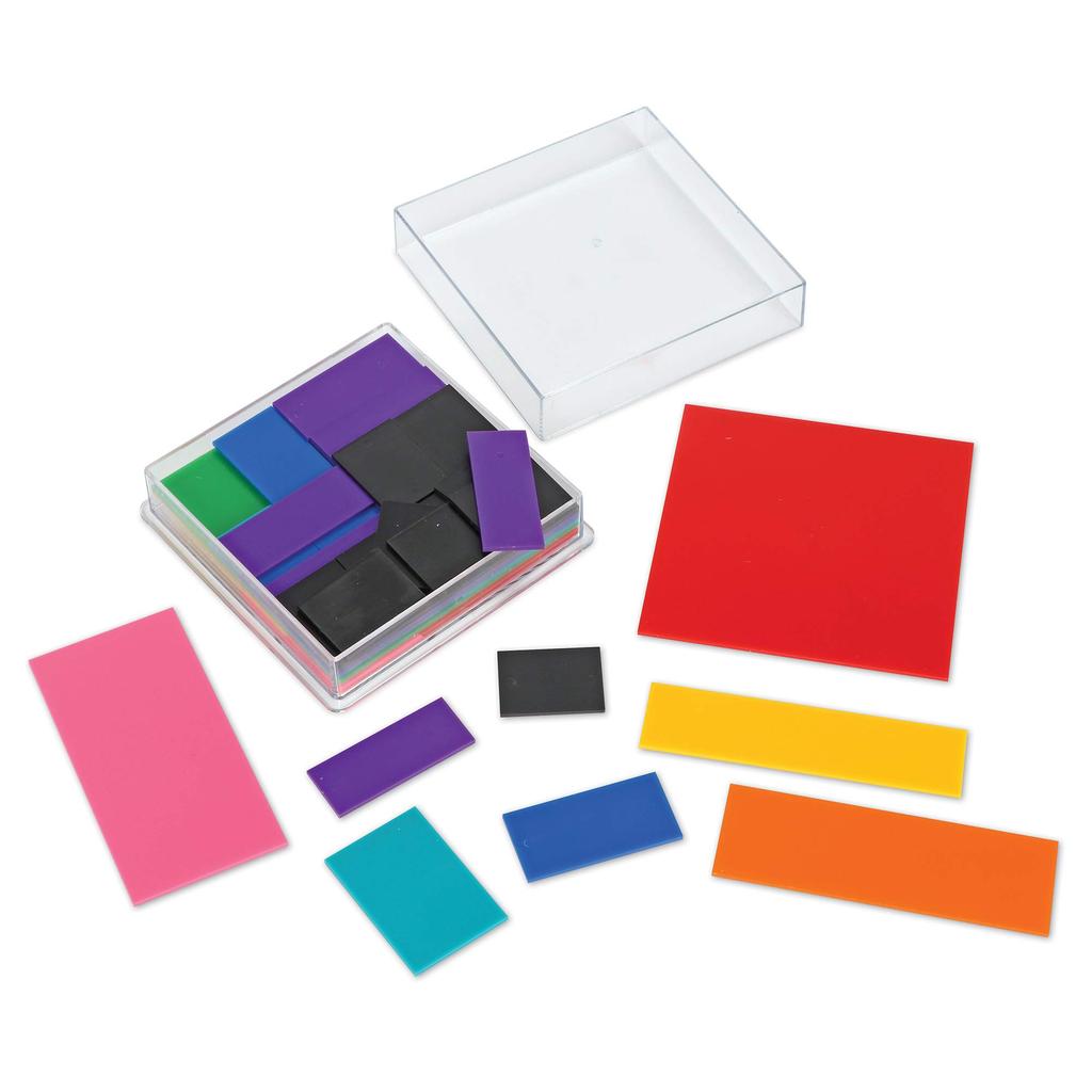 Learning Resources Rainbow Squares Fraction Learning Rainbow Squares LER 0619 Fraction(R)