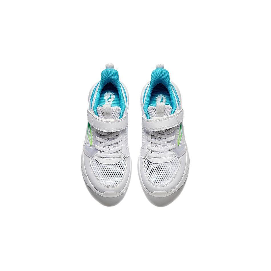 Anta Kids Velcro Low Top Running Shoes Kids Sneaker White Blue A312425518-2