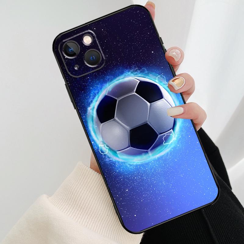 Football Soccer Ball Phone Case For iPhone 17 Pro Max 14 13 12 11 15 16 Pro Max mini 15 16 Plus 16e 17 Air Cover