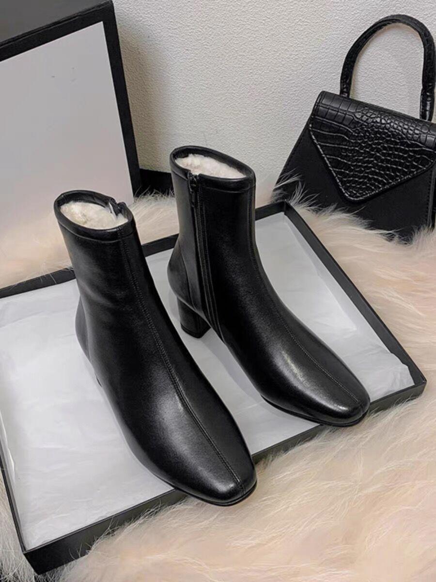 

Зимние ботинки женские короткие ботинки на толстом каблуке высокие каблуки 2025 зимние бархатные термо-хлопковые туфли тонкие ботинки 40