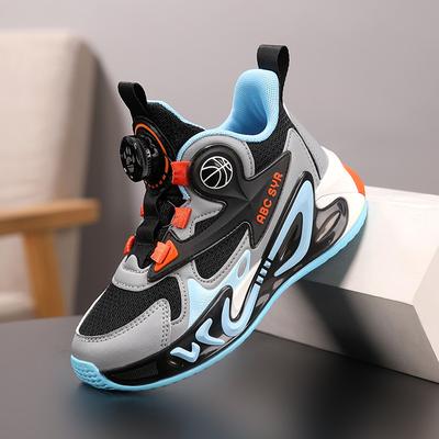 Boys Shoes Spring and Autumn 2025 New Basketball Shoes Children's Sports Shoes Middle and Older Children's Casual Mesh Breathable Basketball Shoes
