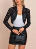 2025 Elegant Women's Lace Trim Patchwork Cardigan