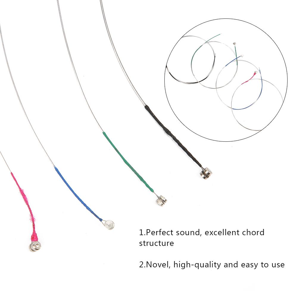 4Pcs Violin Strings Set Silver Stainless Steel Musical Instrument Accessories for 4 4