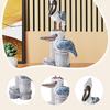 Nautical Statue Animal Figurine Wood Sculpture Bird Decor Ornament for Cabinet Bedroom Living Room Office Desktop