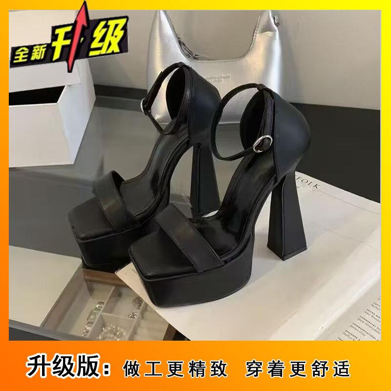 Hate the sky high wear-resistant non-slip open toe high heels women's summer new waterproof table platform platform heel sandals women