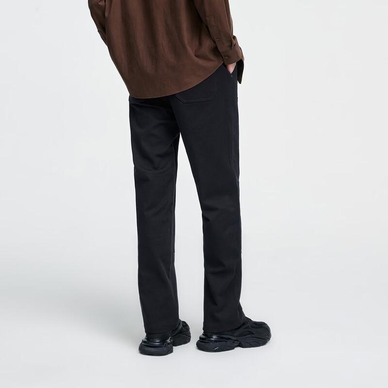 Giovanni Valentino Men's Brushed Warm Straight Fit Casual Pants