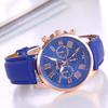 Geneva Women's Leather Strap Quartz Fashion Watch