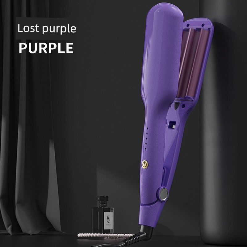 Wavy Curling Iron for Women, 9mm Ultra-Fine Small Size, Water Wave Egg Roll Hair Curling Iron, Egg Roll Hair Curler Purple
