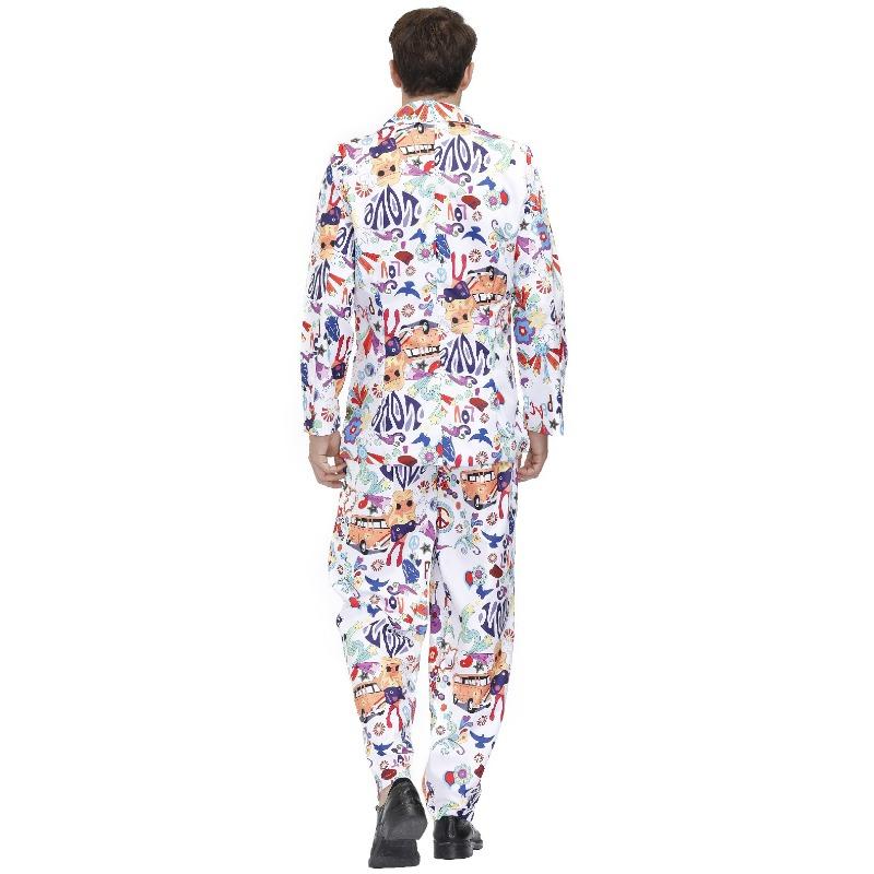 M-XL Men's Nightclub Hosts Stage Show Personalized Holiday Party Suit-LOVE Halloween Costume