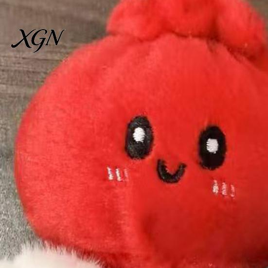 Cartoon Expression Dumpling Doll Plush Steamed Bun Toy Stuffed Bag Backpack Purse Charm Hanging Decoration Birthday Gift