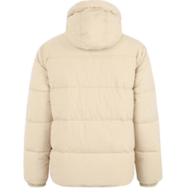 Calvin Klein Logo Fashion Hooded Puffer Jacket Windproof With Flap Pockets Warm Cotton Coat Winter Men jackets Beige J317666-AEB