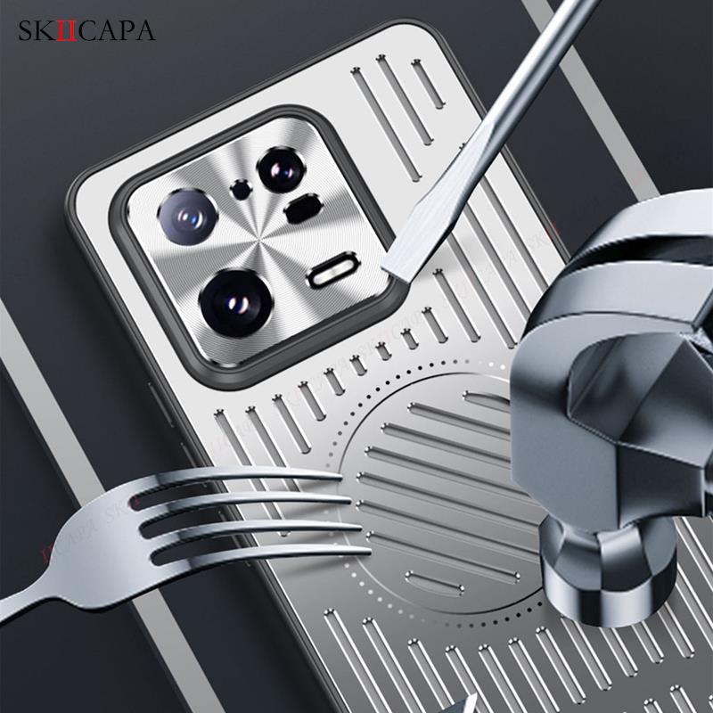 For Magsafe Magnetic Case For Xiaomi 13 Pro 12T Cooling Heat Dissipation Aluminium Alloy Cover For Redmi K60 Pro K60E K50 Ultra