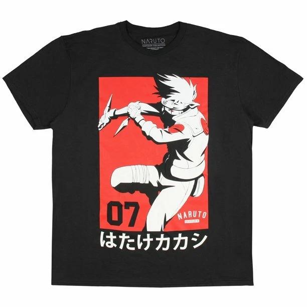 

Anime Naruto Shirt Kakashi Team Red Out 7 Leader Licensed Character T-Shirt New M