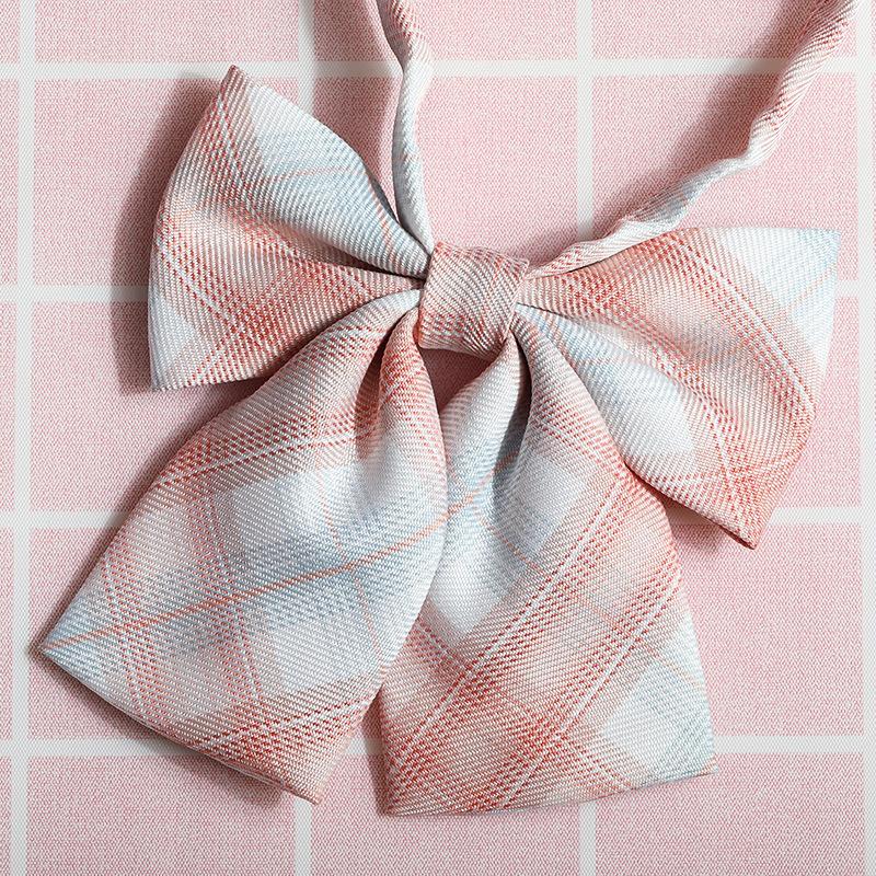 Jk Japanese Plaid Korean Version Of Collar Flower Graduate Female Collar Flower College Wind Streamer Jk Bow Shirt Accessories Sailor Suit
