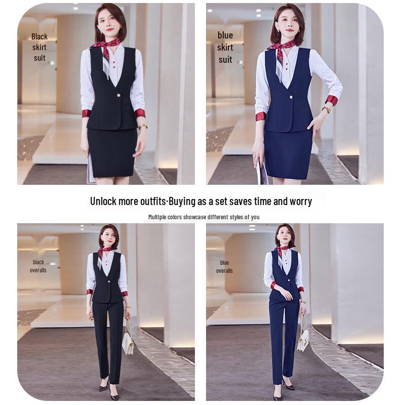 Women's Professional Vest Suit Uniform