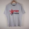 Vintage XSport Fitness Gym Shirt Gray Adult Large 21.5x27.5
