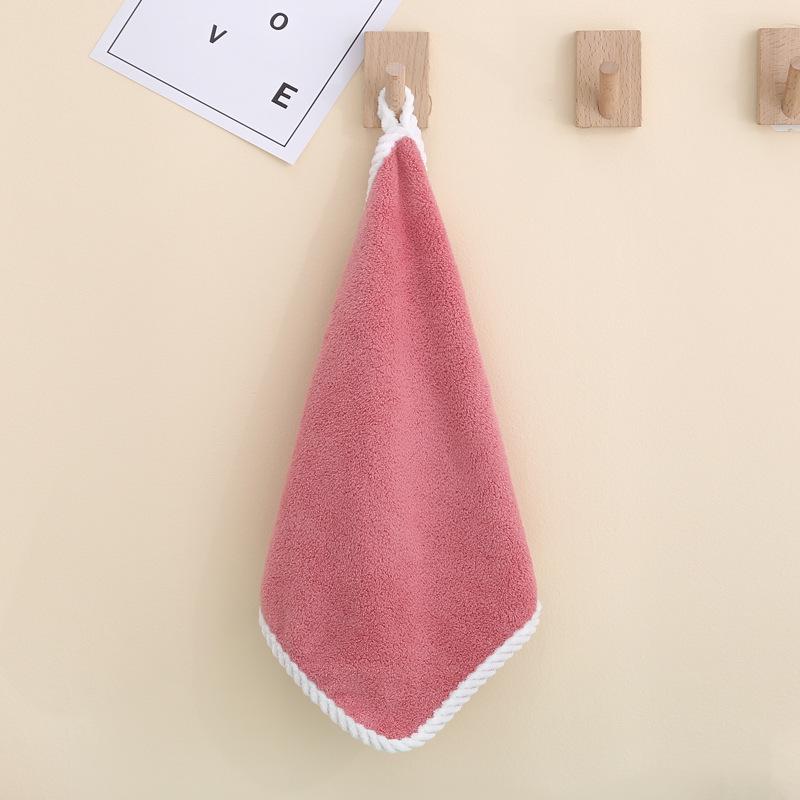 Coral Fleece Lace-Edged Kids' Hand Towel & Bib