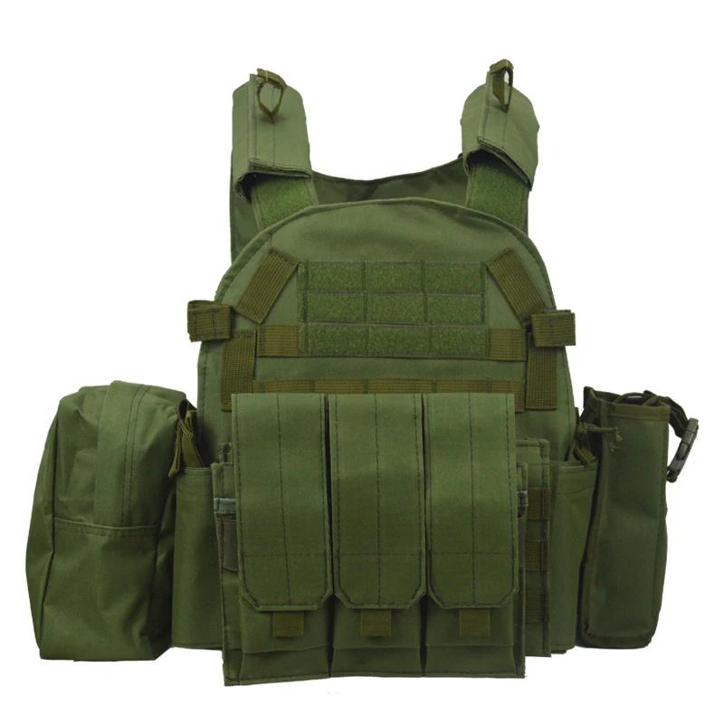 6094 Military Tactical Vest Nylon Body Armor Combat Army Gear with Pouch for Hunting And Wargame