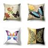 Polyester Pillowcase Peach Leather Velvet Decoration Printed Butterfly Pillowcase Waist Cushion Cover Car Cushion Head Cushion Cover