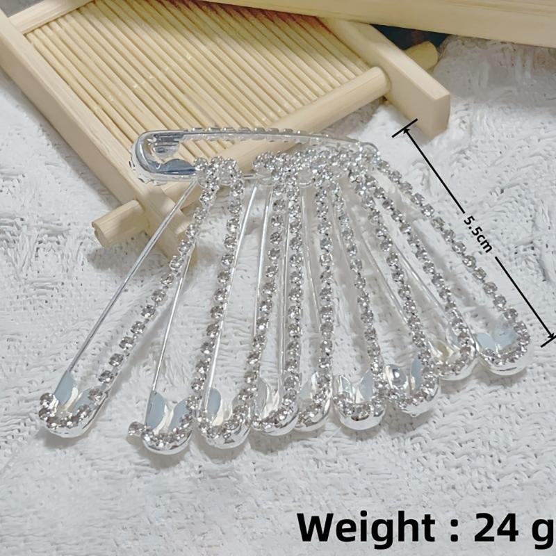10 ks Dekorativní brože na oblečení Doplňky Elegantní připínáčky s kamínky Rafinované klipy na sukně a klopy