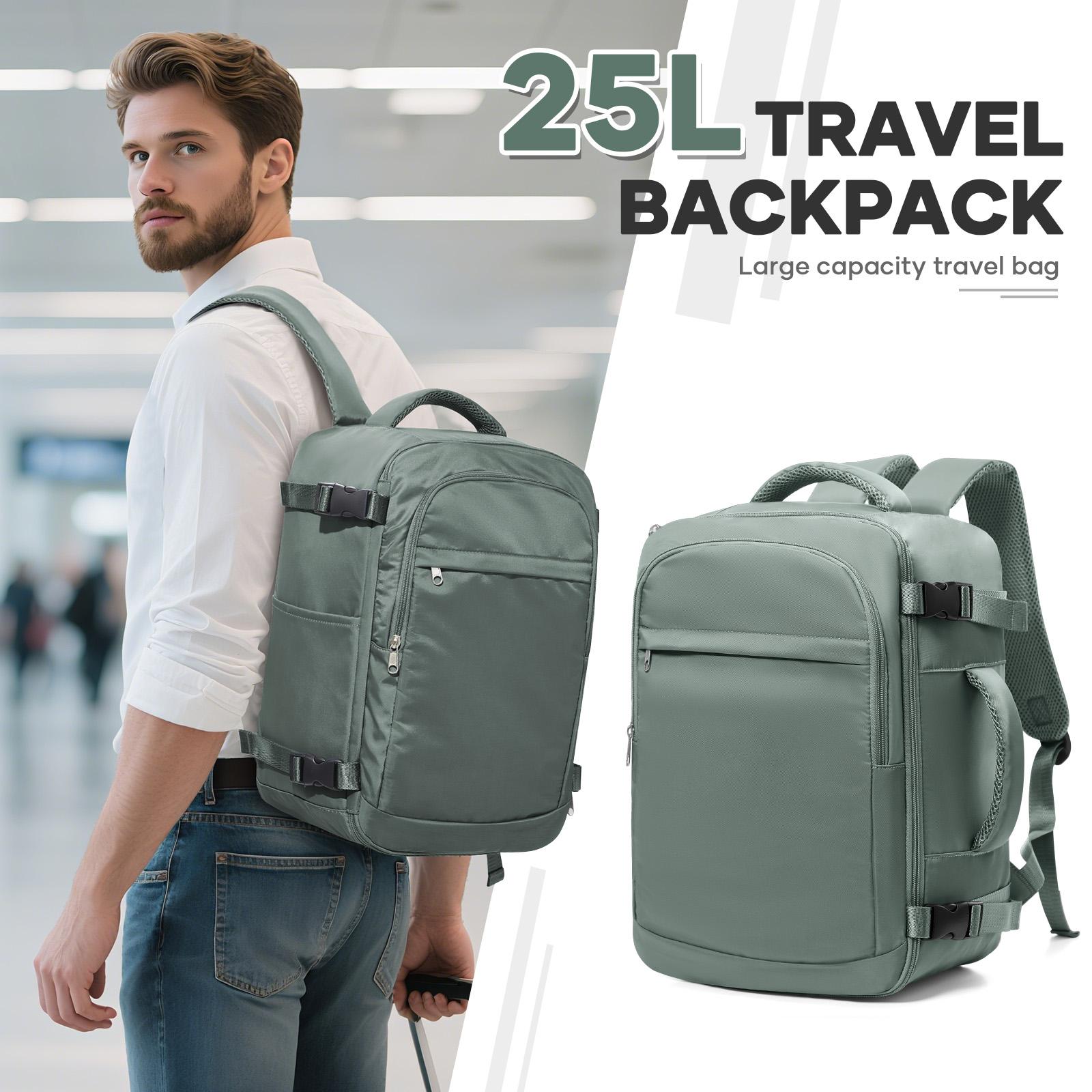 

Under Seat Travel Backpack, Wizz 40x30x20 Airplane Travel Backpack Convenient Outdoor Men Laptop Backpack Outdoor Carry-On Bag зелений