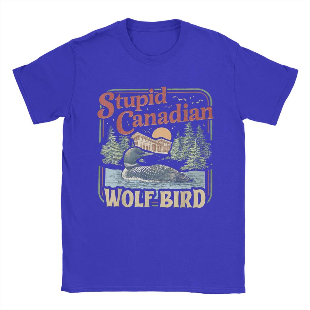 Funny Stupid Canadian Wolf Bird TShirt for Unisex Heated Rivalry Pure Cotton Tee Shirt O Neck Short Sleeve T Shirt Summer Clothing
