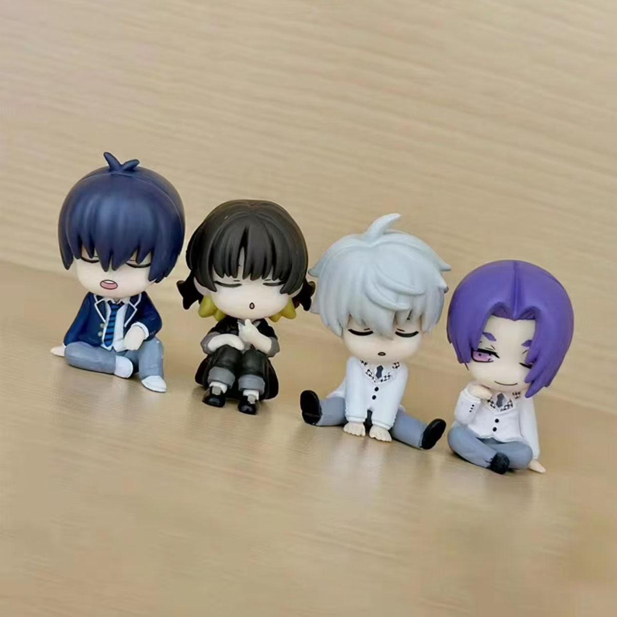 

Q Version BLUE LOCK Cute Doll Tsugumi Seishiro Bachira Meguru Shoulder To Shoulder Sleep Scene Model Toy Car Decoration Gift