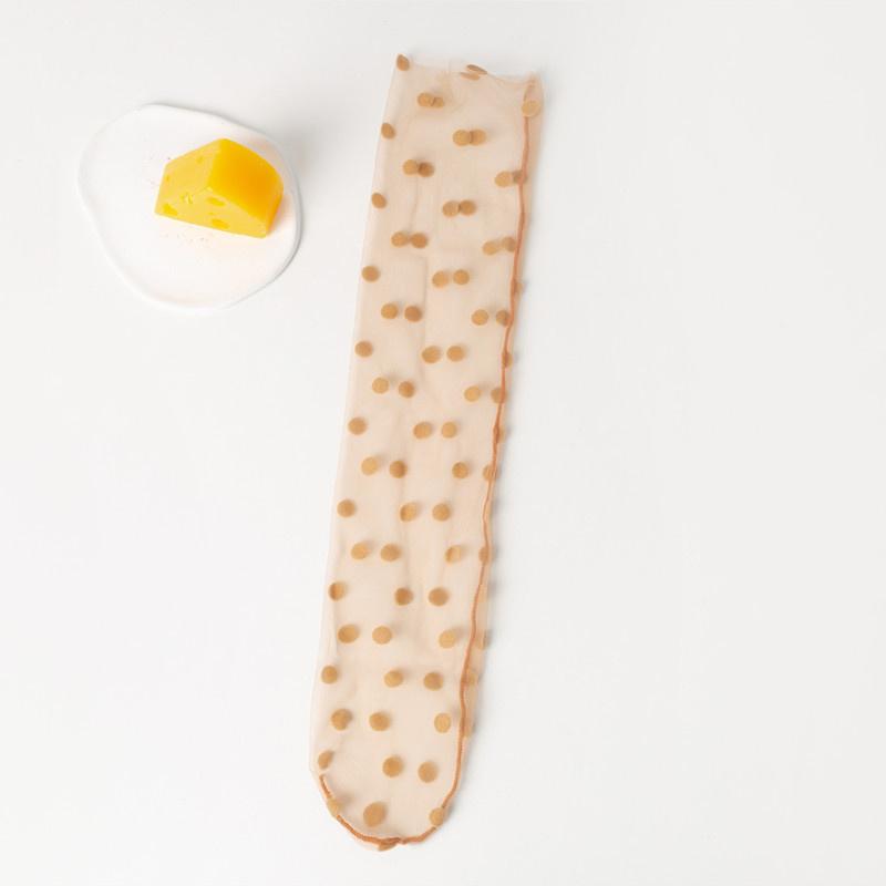 

шелковые чулки без каблука родитель-ребенок ins личность точка сексуальные кружевные сетчатые носки прозрачные эластичные сетчатые нитки тонкие женские кофейный