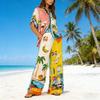 Spring/Summer Light Luxury Printed Cardigan & Casual Two-Piece Set - Women's European & American Style