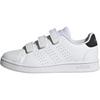 Advantage Court Lifestyle Hook And Loop Comfortable Low Top Kids Casual Shoes Kids Casual Shoes Cloud-White Core-Black Metallic-Silver IG2516