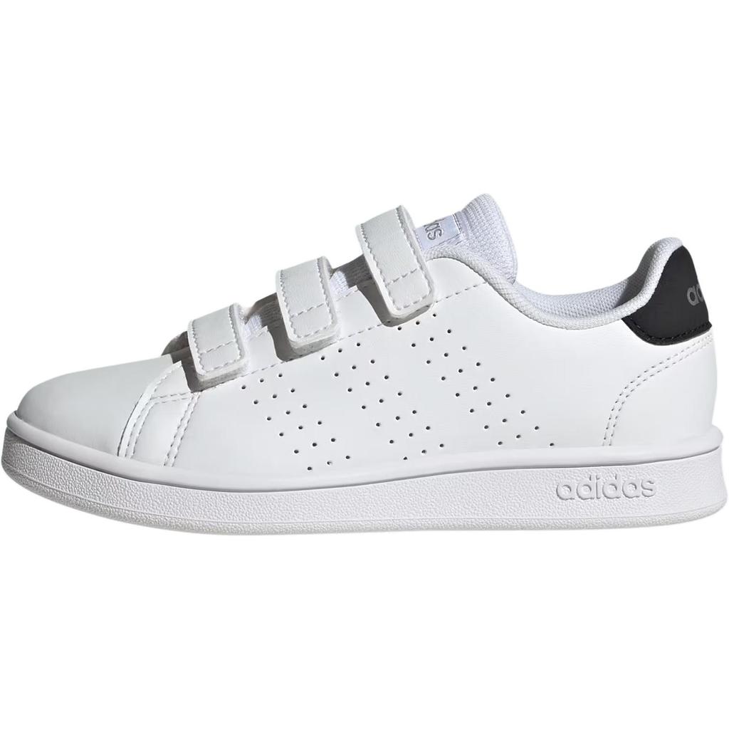 Adidas Advantage Court Lifestyle Hook And Loop Comfortable Low Top Kids Casual Shoes Kids Casual Shoes Cloud-White Core-Black Metallic-Silver IG2516
