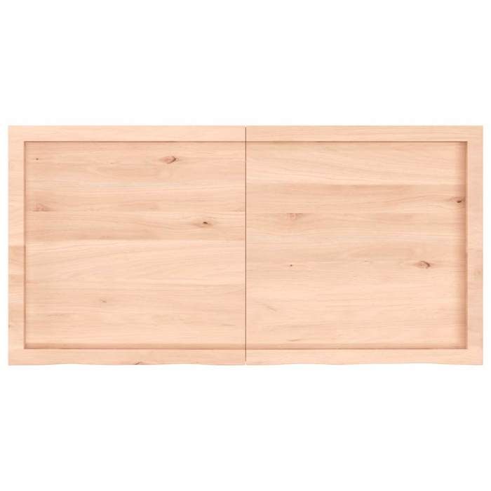 VidaXL Comptoir de salle de bain 120x60x6 cm bois massif non traité 3156048