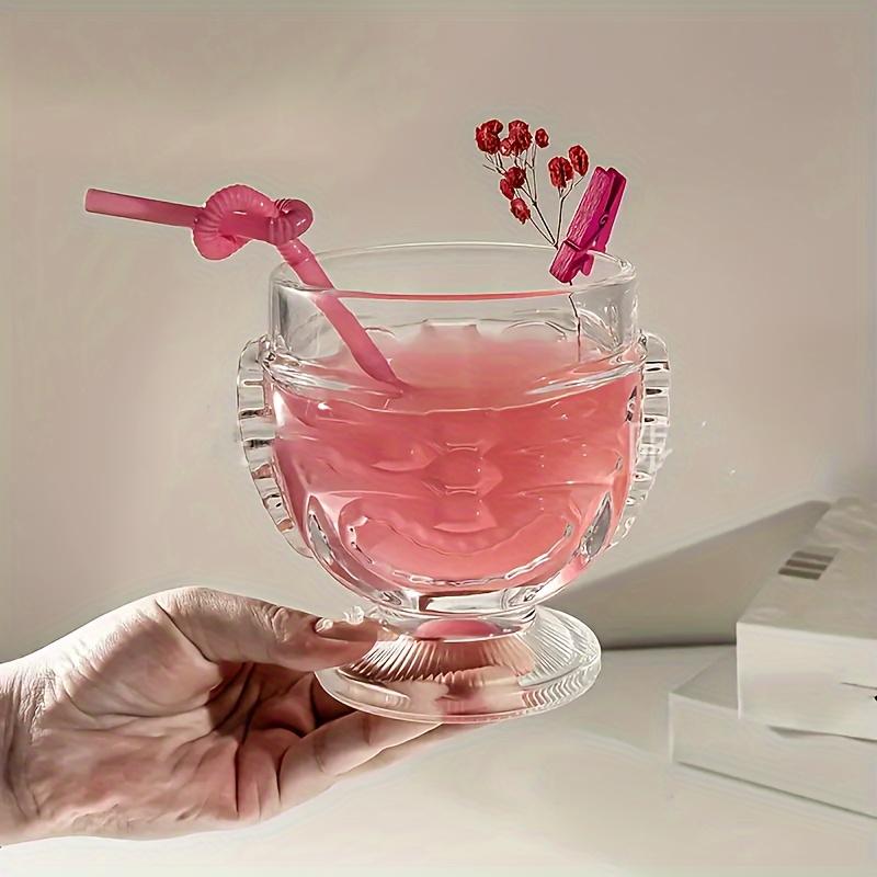 1pc Tiki Cocktail Glass Clear Wine Glass Creative Champagne Glasses Drinking Cups For Bar Pub Club Restaurant Home Use Drinkware (No Straw)