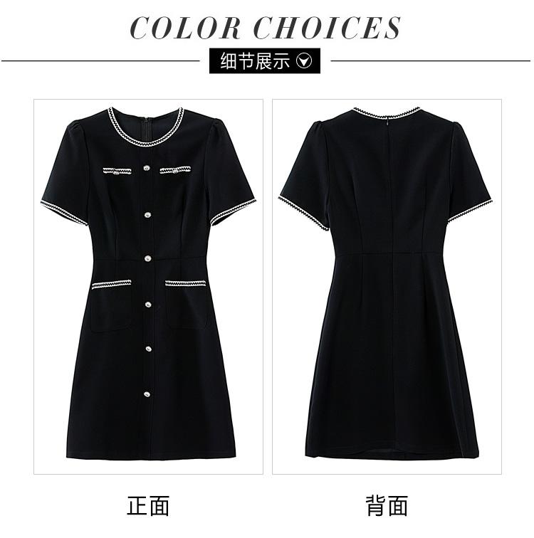 Elegant and Slim, Light Luxury Small Black Dress