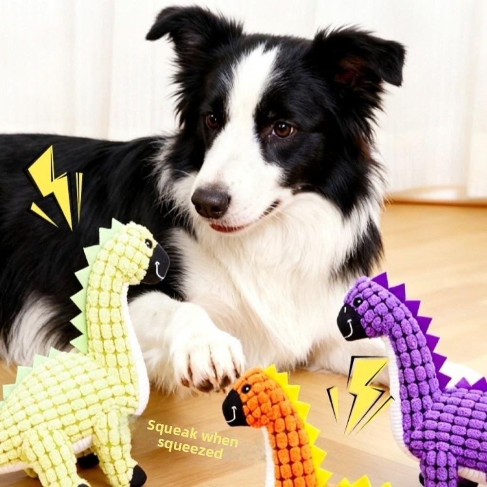 Dinosaur Shape Dog Chew Toys Bite-Resistant Puppy Molar Toy Dog Interactive Toys  for Cat Puppy