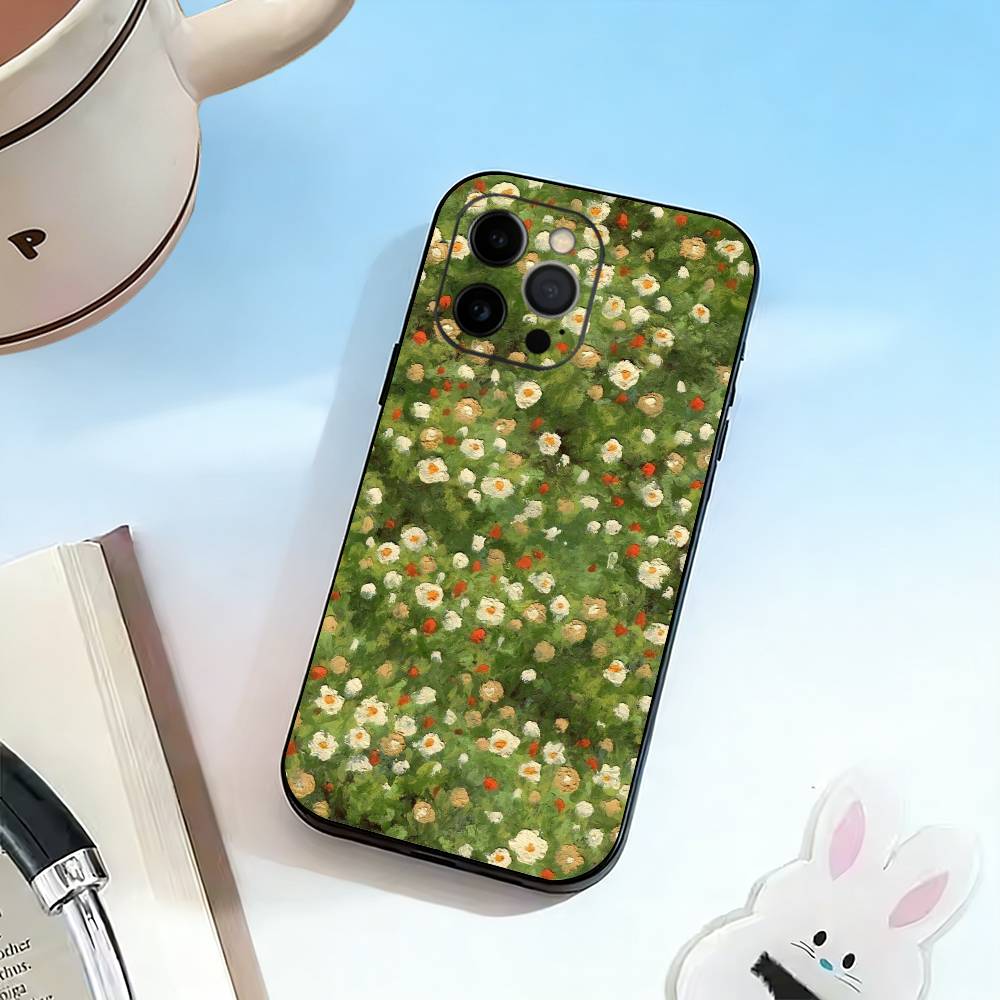 Van Gogh Monet Oil Painting  Phone Case For iPhone 17, 16,15,14,13,12,11 Plus,Pro Max, Others Soft Black Cover iPhone16se4