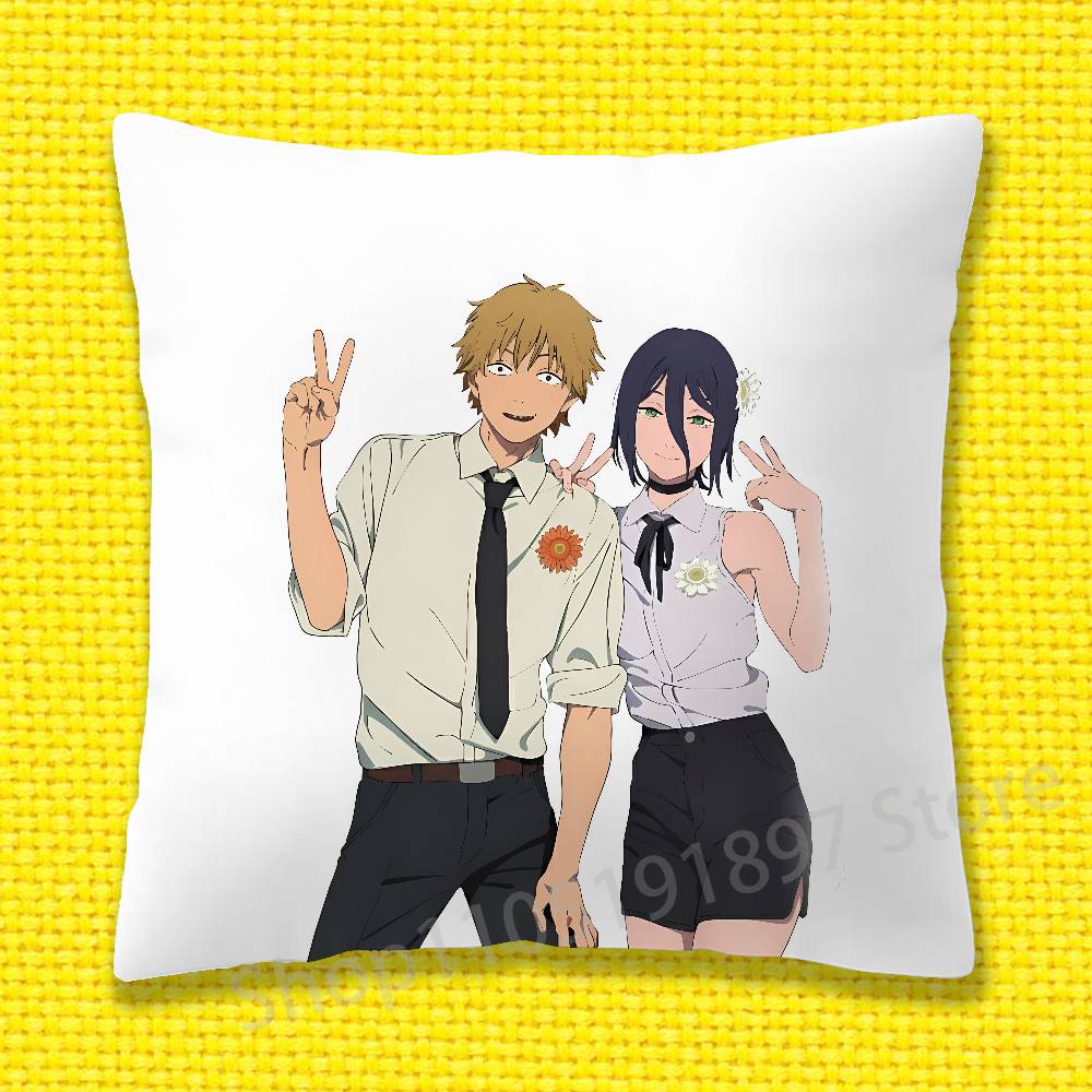 C-Chainsaw Man Reze Arc Throw Pillow Case For 55x55cm 40x40cm 45x45cm 50x50cm 30x30cm Square Office Pillowship Cover
