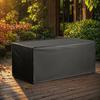 Einteilige Outdoor-Terrassenbox-Abdeckung - Schwarzes Premium-Oxford-Gewebe - Kompatibel mit den meisten anderen Terrassenboxen (nur Hülle)