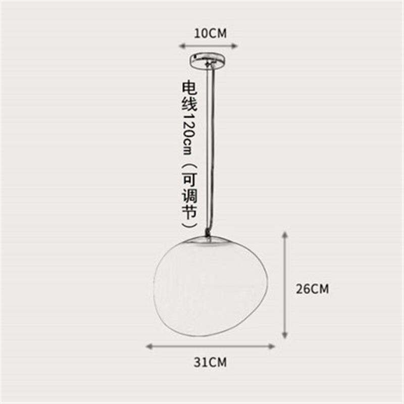 Italy Gregg PVC Pendant Light Modern for Dining Room Kitchen Irregular Led Hanging Lamp Loft Home Deco Light Fixture